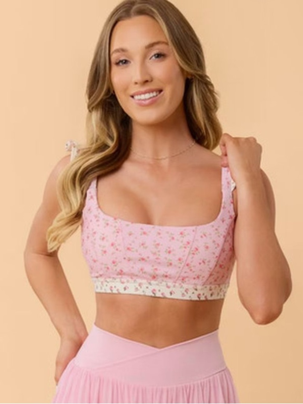 Blogilates Ruffle Corset Sports Bra L